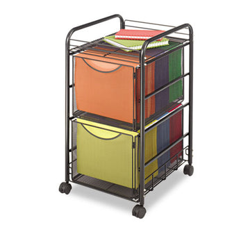 Safco® Onyx Mesh Mobile Double File, One-shelf, 15.75w X 17d X 27h, Black freeshipping - TVN Wholesale